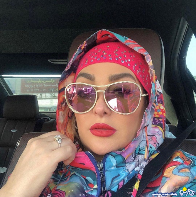 الهام حمیدی و یک تیپ زیادی شاد و رنگی+ عکس