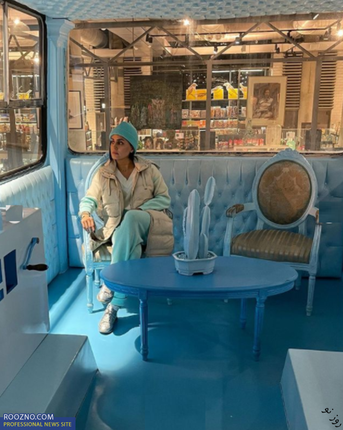 الناز شاکردوست در کافه‌ای شیک و مدرن +عکس