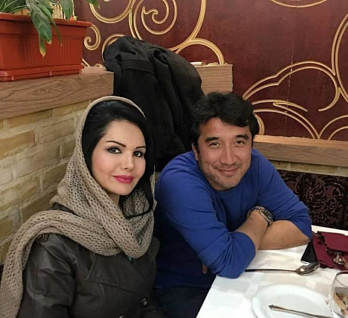 همسر سوم خداداد عزیزی زیبا و قد بلند/عکس