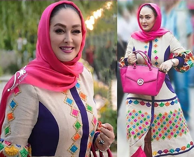 مانتوهای خیلی خوشرنگ الهام حمیدی/عکس