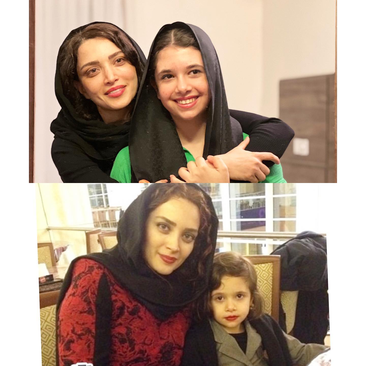 بهنوش طباطبایی با دختر همسر جدیدش؟