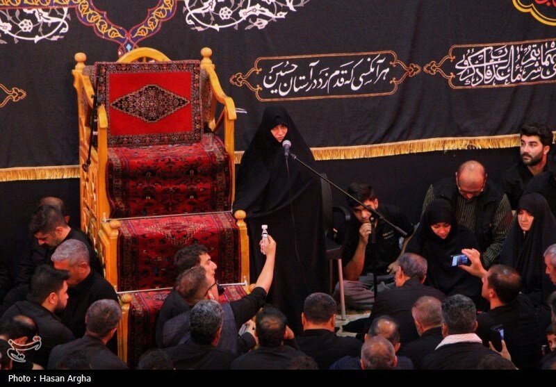 تصاویری از جمیله علمالهدی در حسینیه اعظم زنجان
