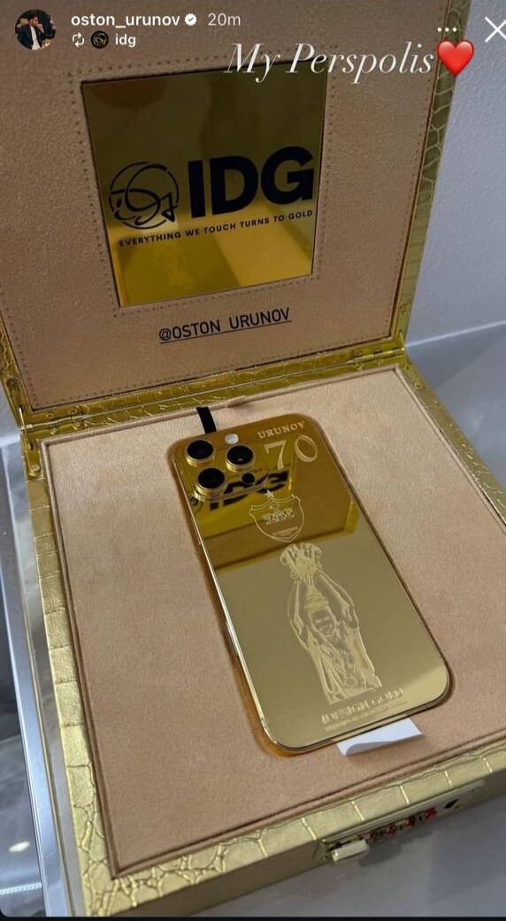 عکس| هدیه طلایی باشگاه پرسپولیس برای اوستون اورونوف