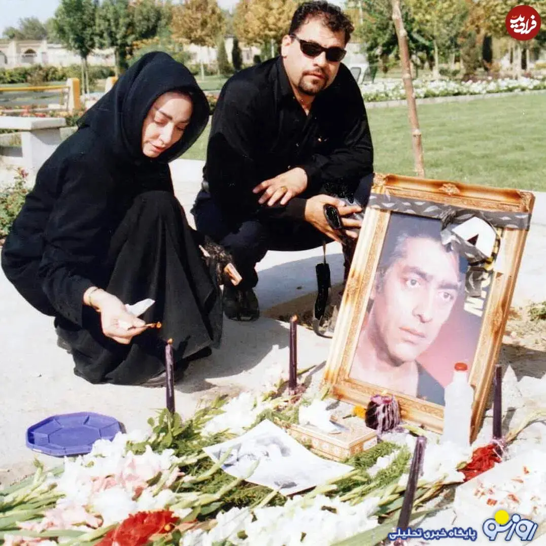 جمیله فردین را بر سر مزار برادرش محمدعلی فردین
