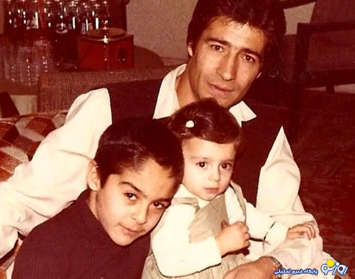 ناصر حجازی به همراه فرزندانش آتیلا و آتوسا