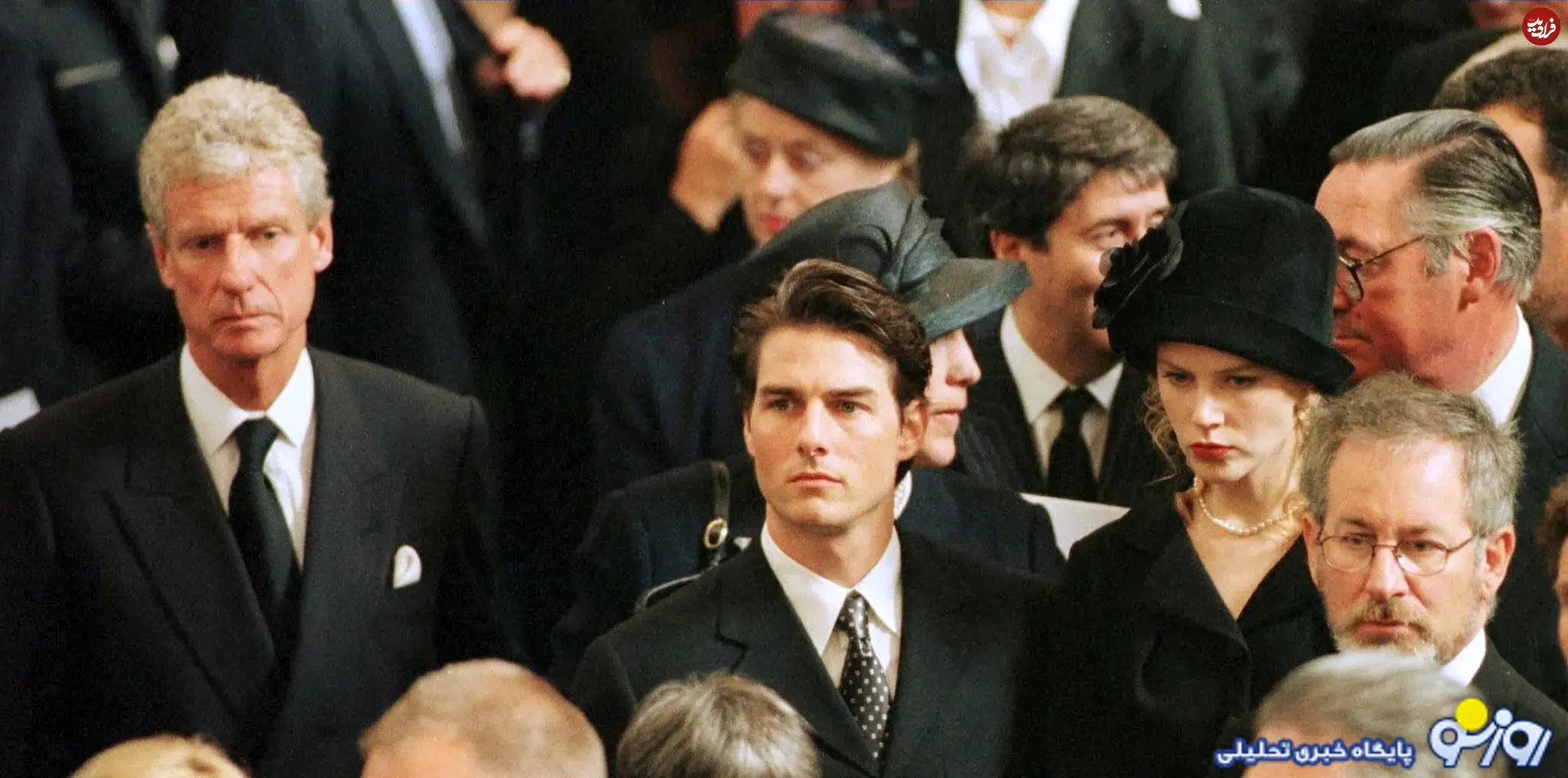 نیکول کیدمن و تام کروز در مراسم تشییع پرنسس دایانا در لندن