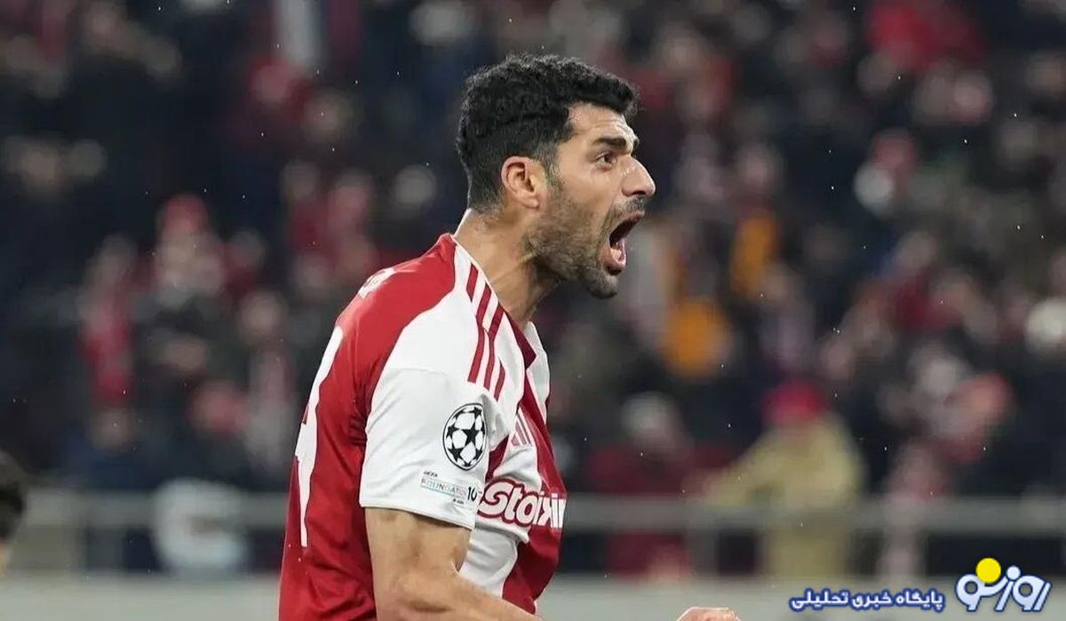 مهدی طارمی در بازی آخر المپیاکوس در اروپا ناجی تیمش شد