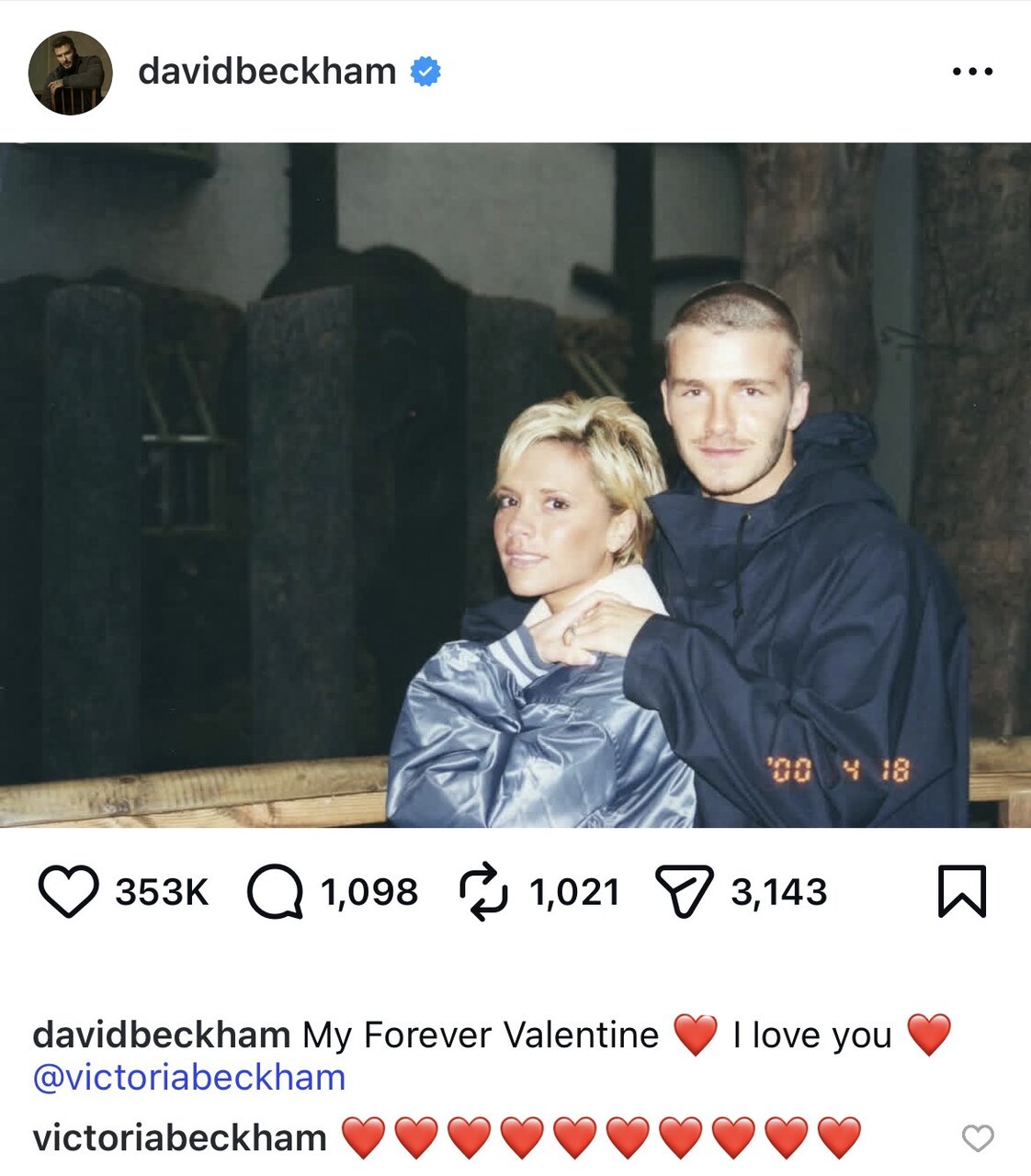 عکس | عاشقانههای بکام و ویکتوریا در روز ولنتاین