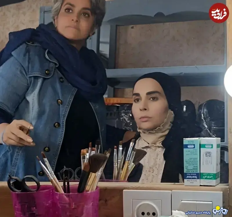 چهره «سوسن» در اتاق گریم سریال «سوجان»