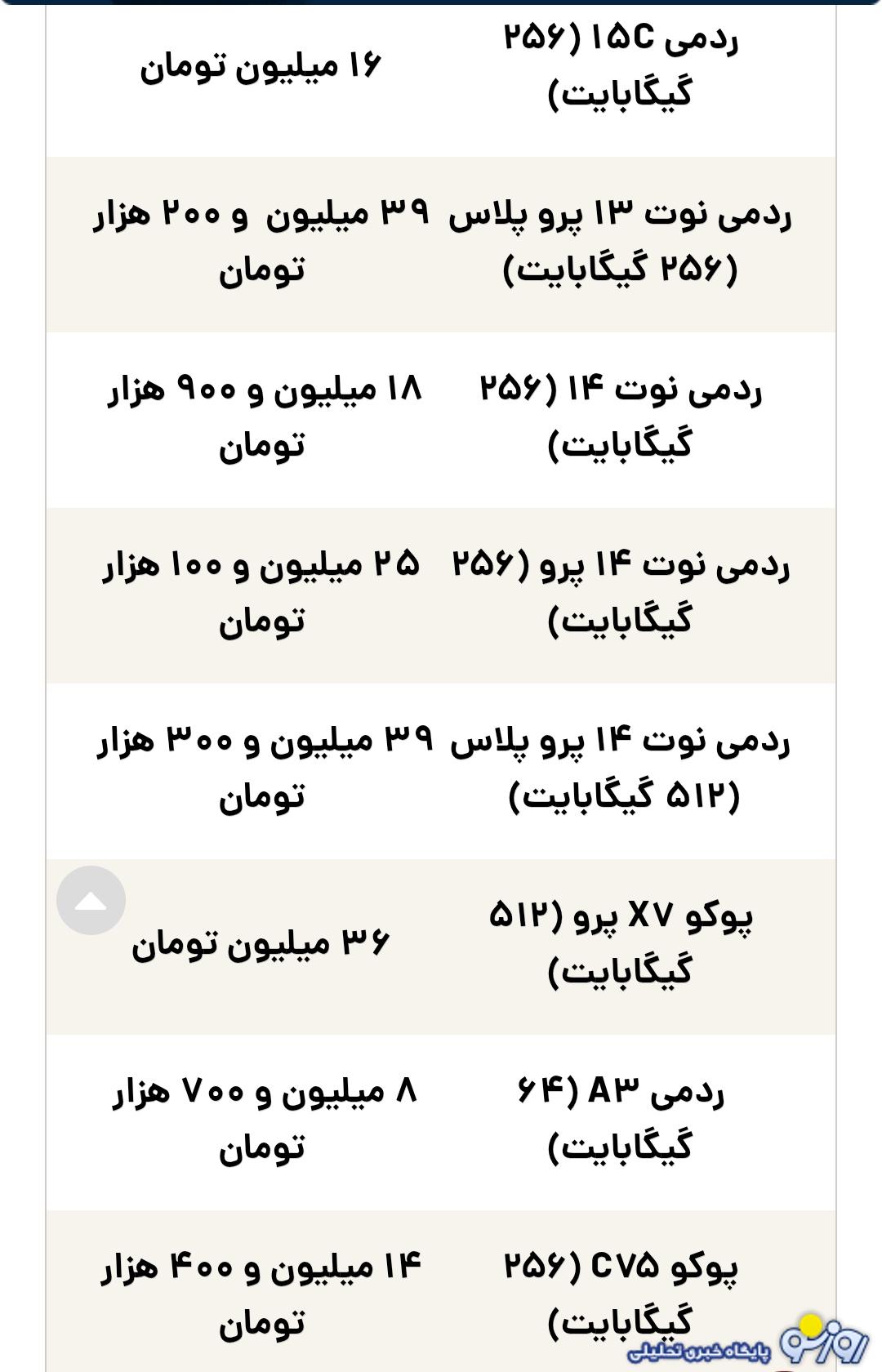 قیمت گوشی سامسونگ، شیائومی و آیفون امروز پنجشنبه ۱۷ مهر ۱۴۰۴ قیمت گوشی سامسونگ، شیائومی و آیفون امروز پنجشنبه ۱۷ مهر ۱۴۰۴
