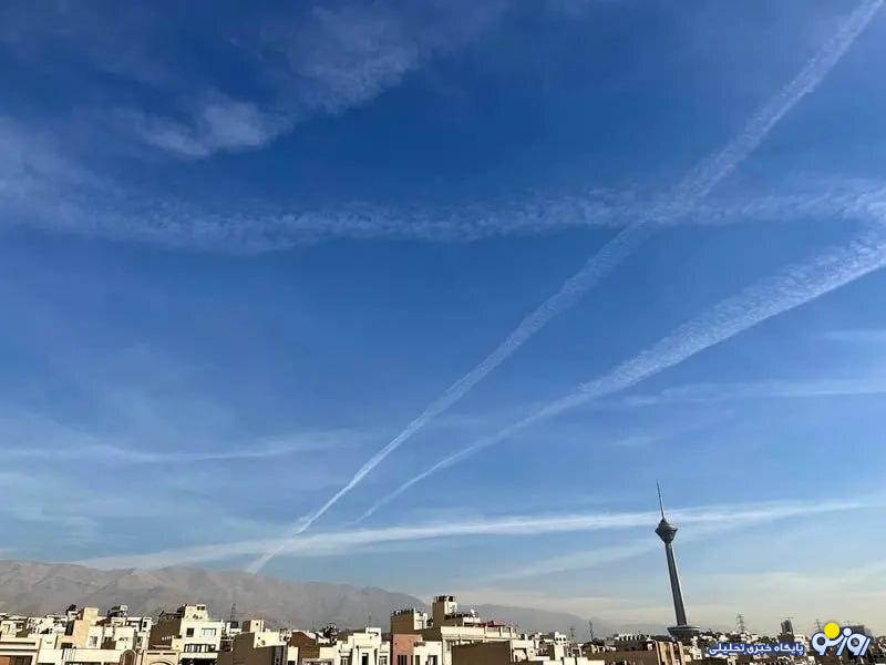 ماجرای خطوط دود عجیب در آسمان تهران ماجرای خطوط دود عجیب در آسمان تهران