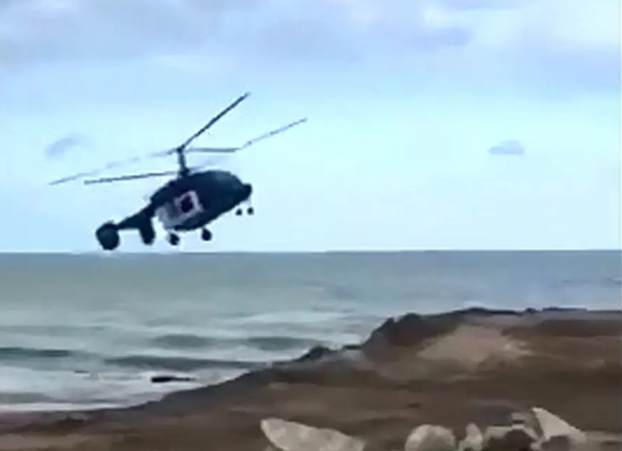 سقوط بالگرد روسیه در ساحل خزر / ۵ نفر کشته شدند