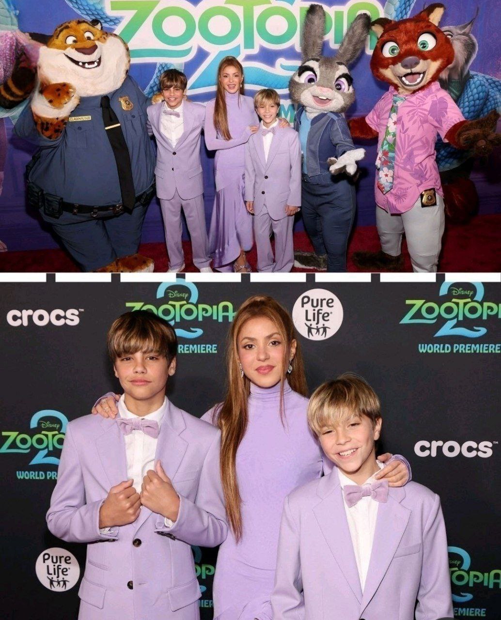 شکیرا در قاب خانوادگی با استایل چشم‌گیر