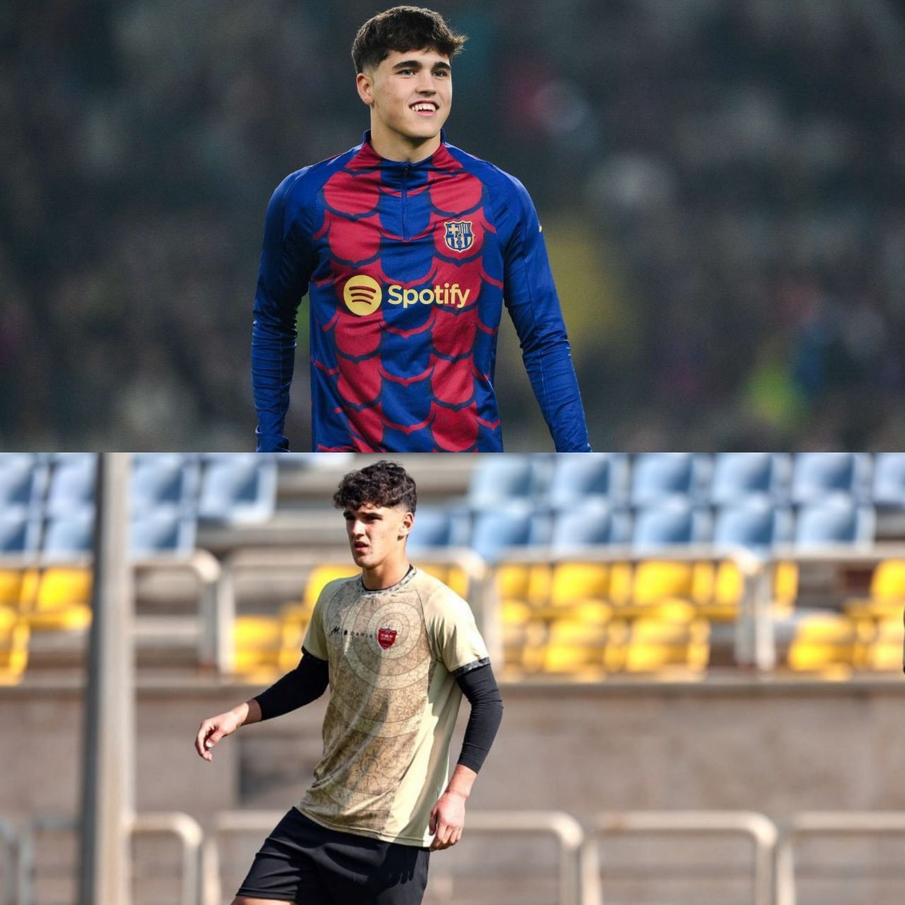 عکس از مهدی حسینی مدافع پرسپولیس و پائو کوبارسی مدافع بارسلونا