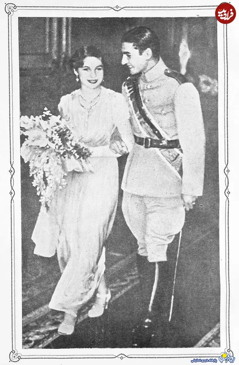 عکس محمدرضا پهلوی و فوزیه در مراسم ازدواج شان عکس محمدرضا پهلوی و فوزیه در مراسم ازدواج شان